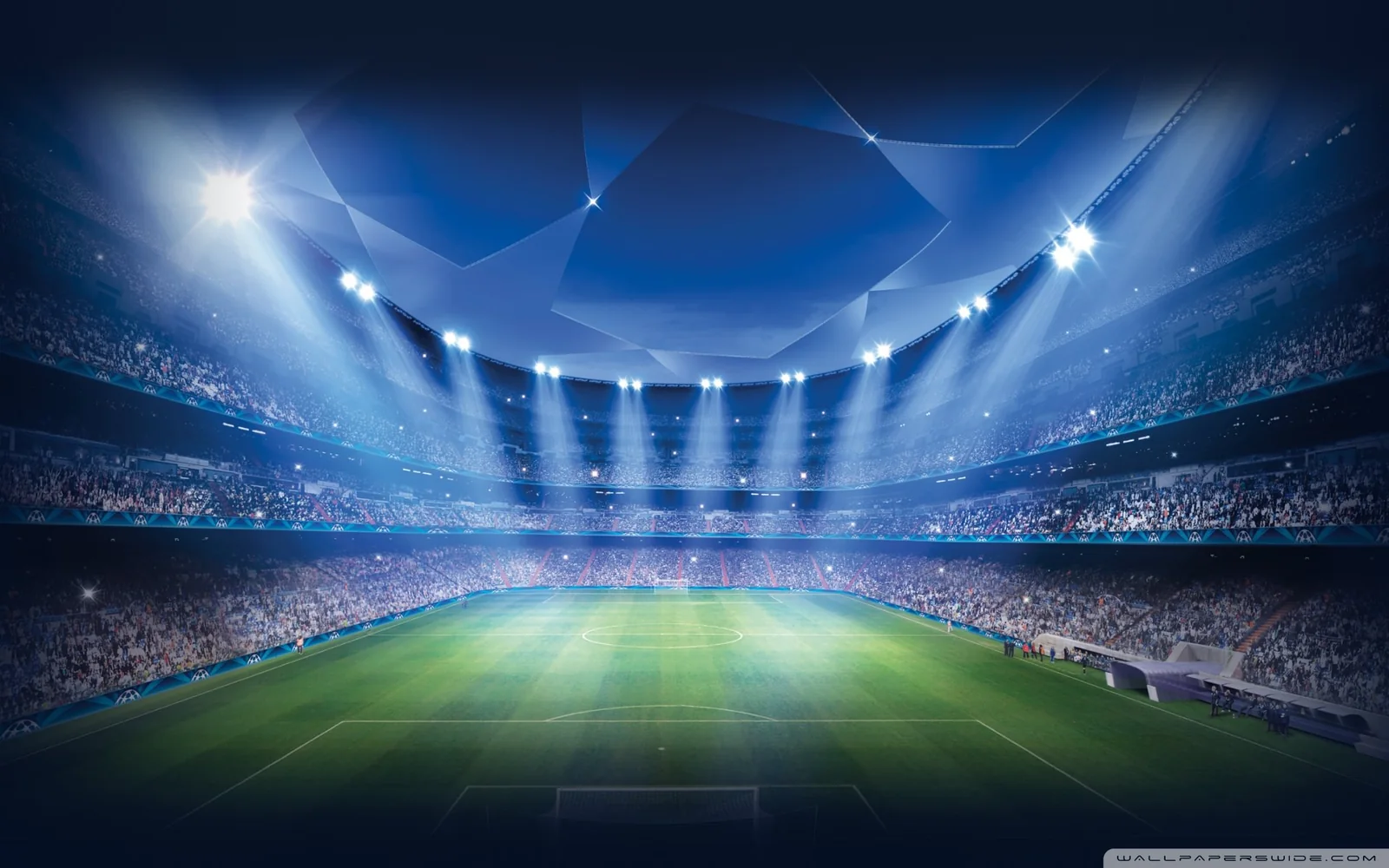 Visual pertandingan olahraga dengan fokus pada kartu event