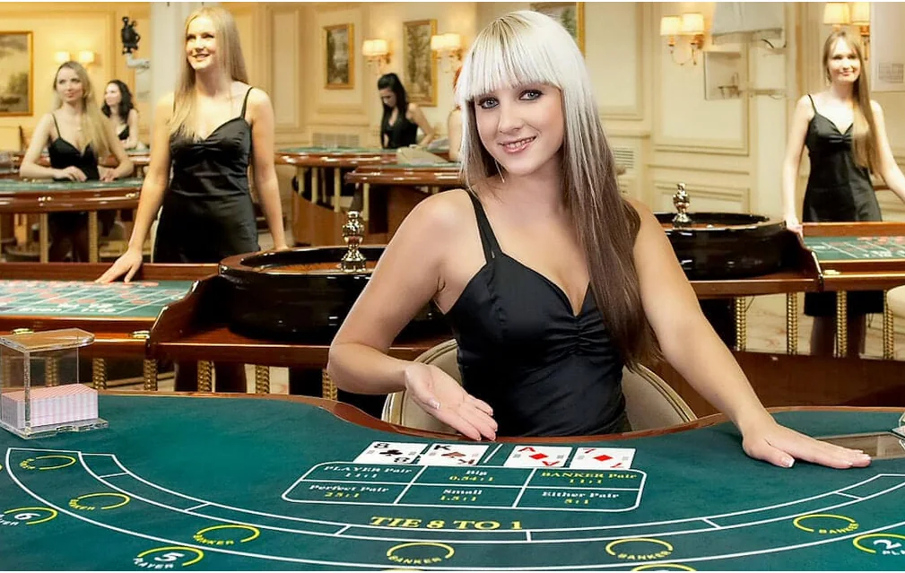 Meja permainan live dengan suasana kasino digital